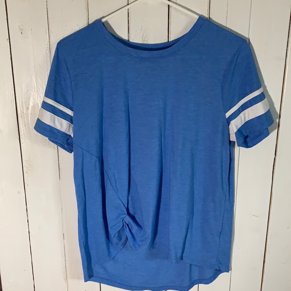 Light Blue Front Knot Tshirt - Size Large